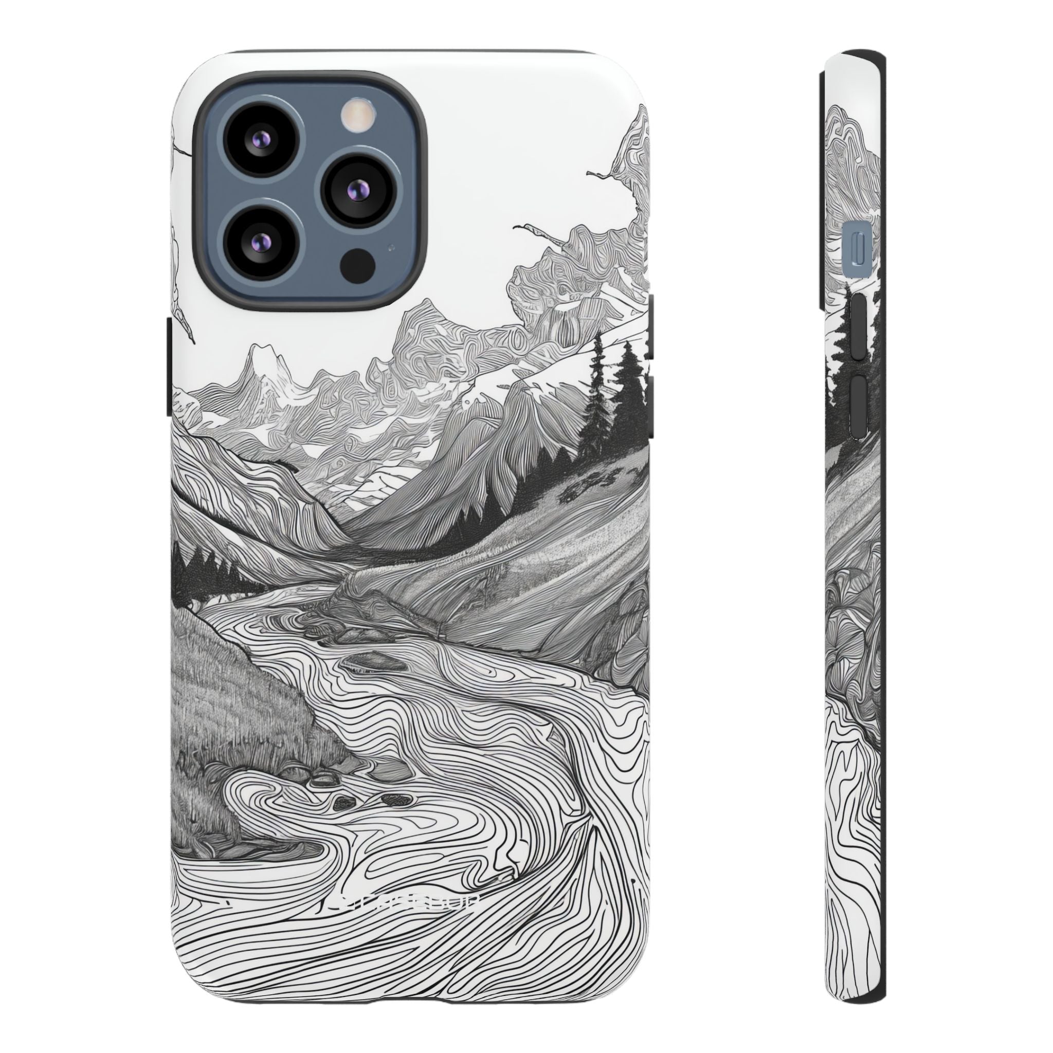 Monochrome Serenity | Protective Phone Case for iPhone