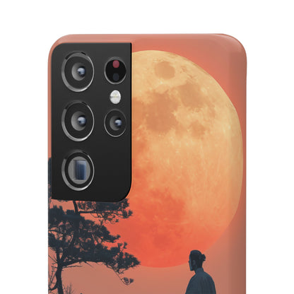 Zen Tranquility Under a Red Moon Samsung S21 - Slim Phone Case