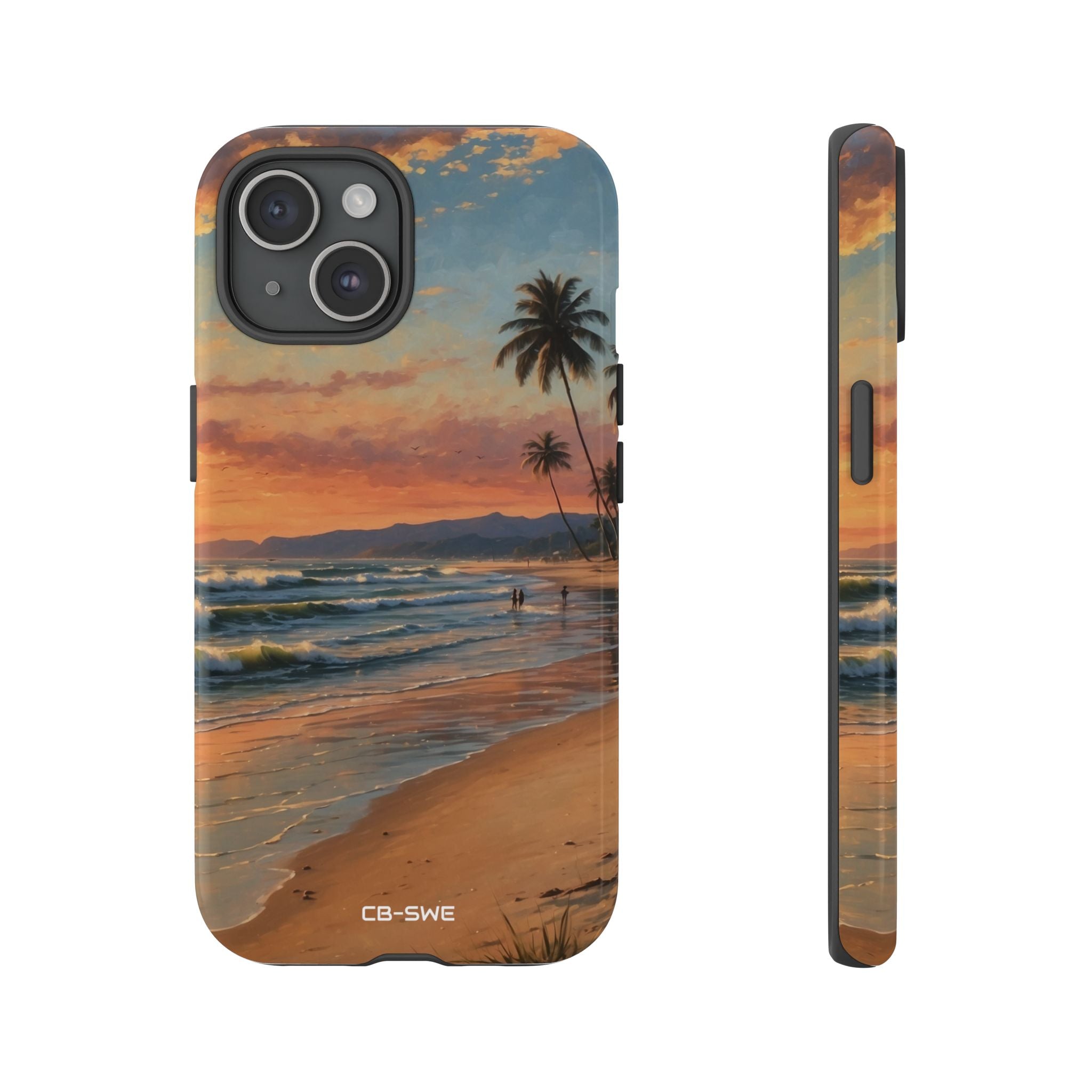 Golden Waves Embrace - iPhone Case
