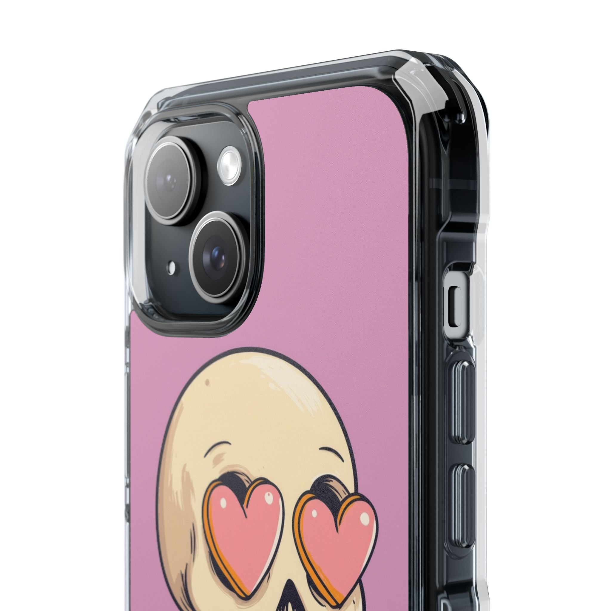 Heart Eyes Skull iPhone 15 Case - Impact