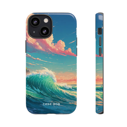 Turquoise Curl iPhone 13 Mini Case - Tough