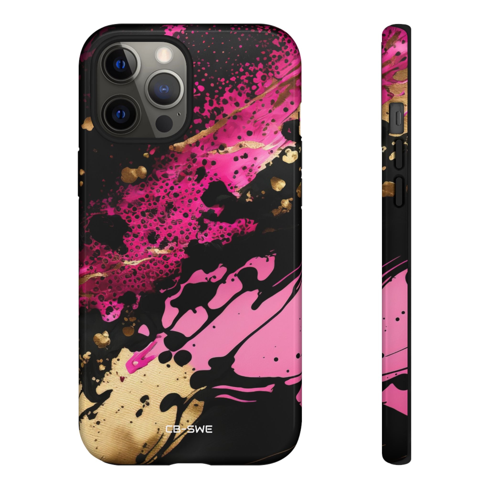 Dynamic Splatter Elegance - iPhone Case