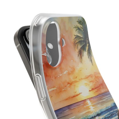 Sunset Palm iPhone 16 Case - Soft