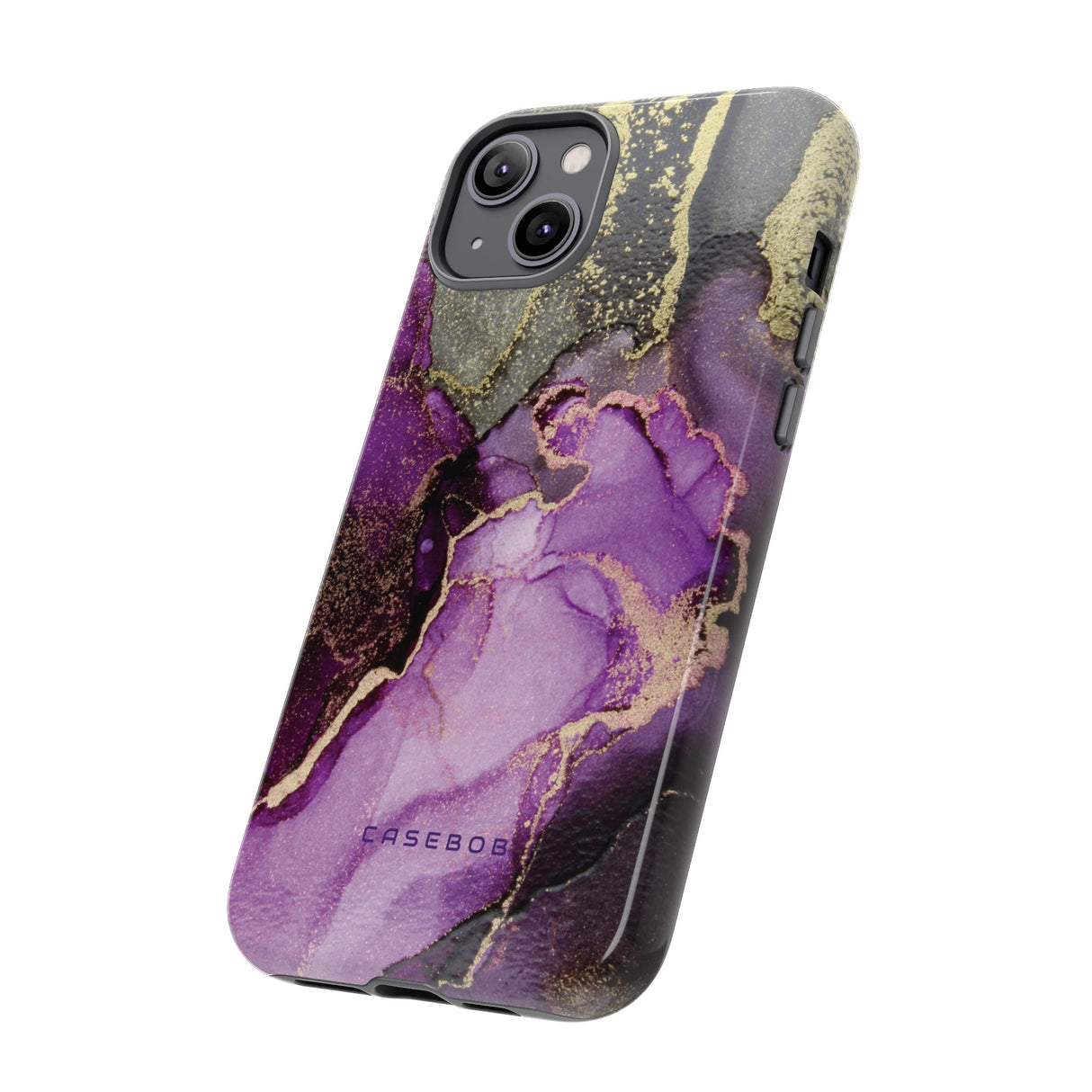 Purple Marble & Gold Phone - Protective Phone Case