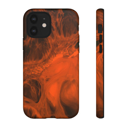 Red Flame Ink Art iPhone Case (Protective) iPhone 12 Matte Phone Case