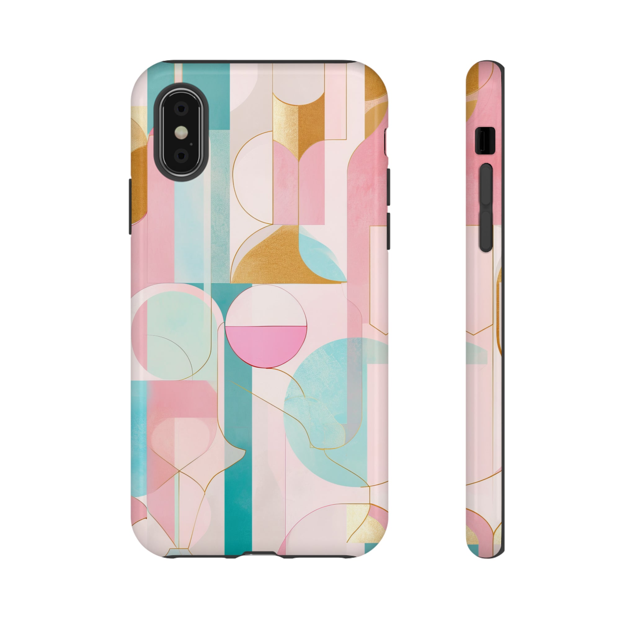 Deco Pink Geometric Fusion - Protective Phone Case