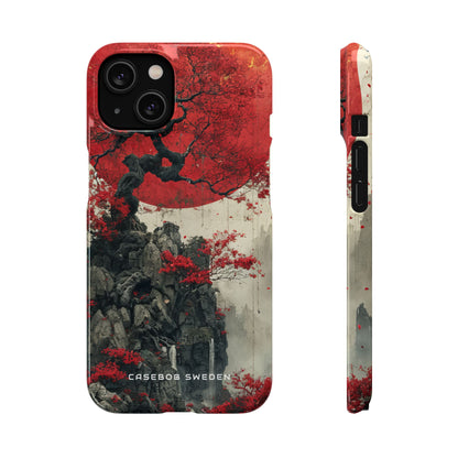 Zen Serenity in Red Harmony iPhone 14 - Slim Phone Case