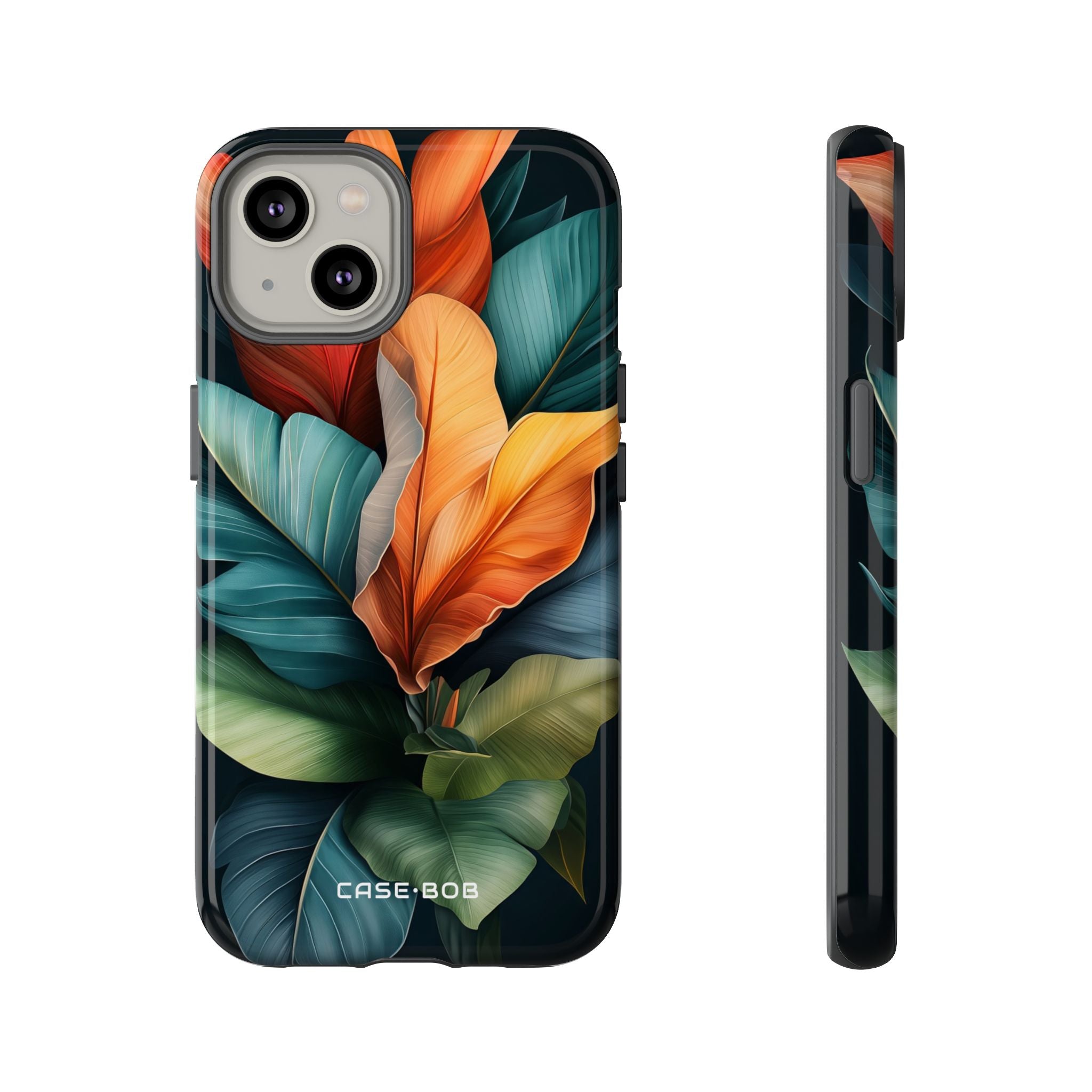 Tropical Leafburst iPhone 14 Case - Tough