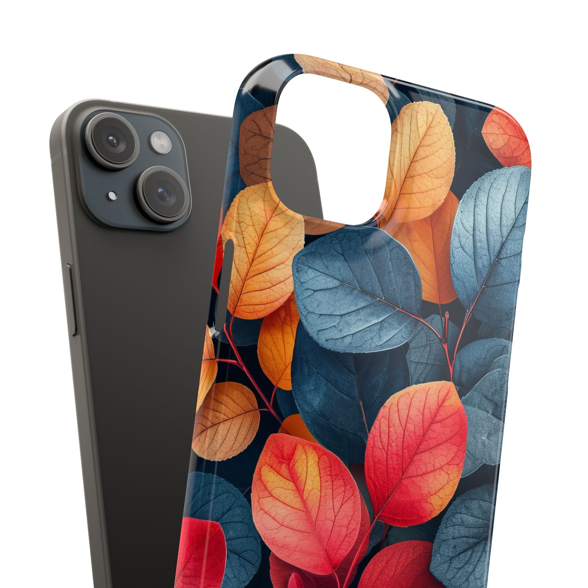 Vibrant Nature Leaves - Slim iPhone 15 Phone Case