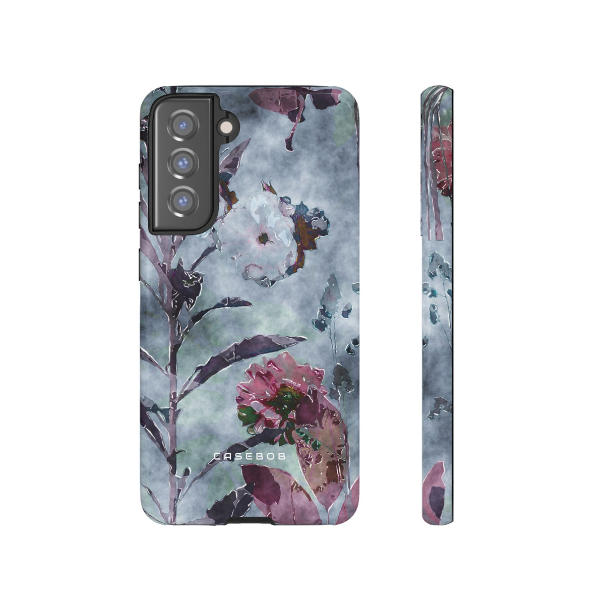 Monochrome Roses, Peonies & Asters - Protective Phone Case