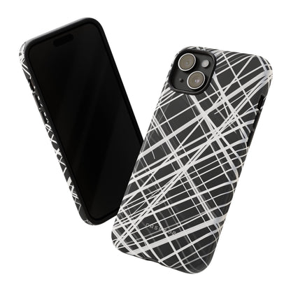 White Line Elegance - Protective Phone Case