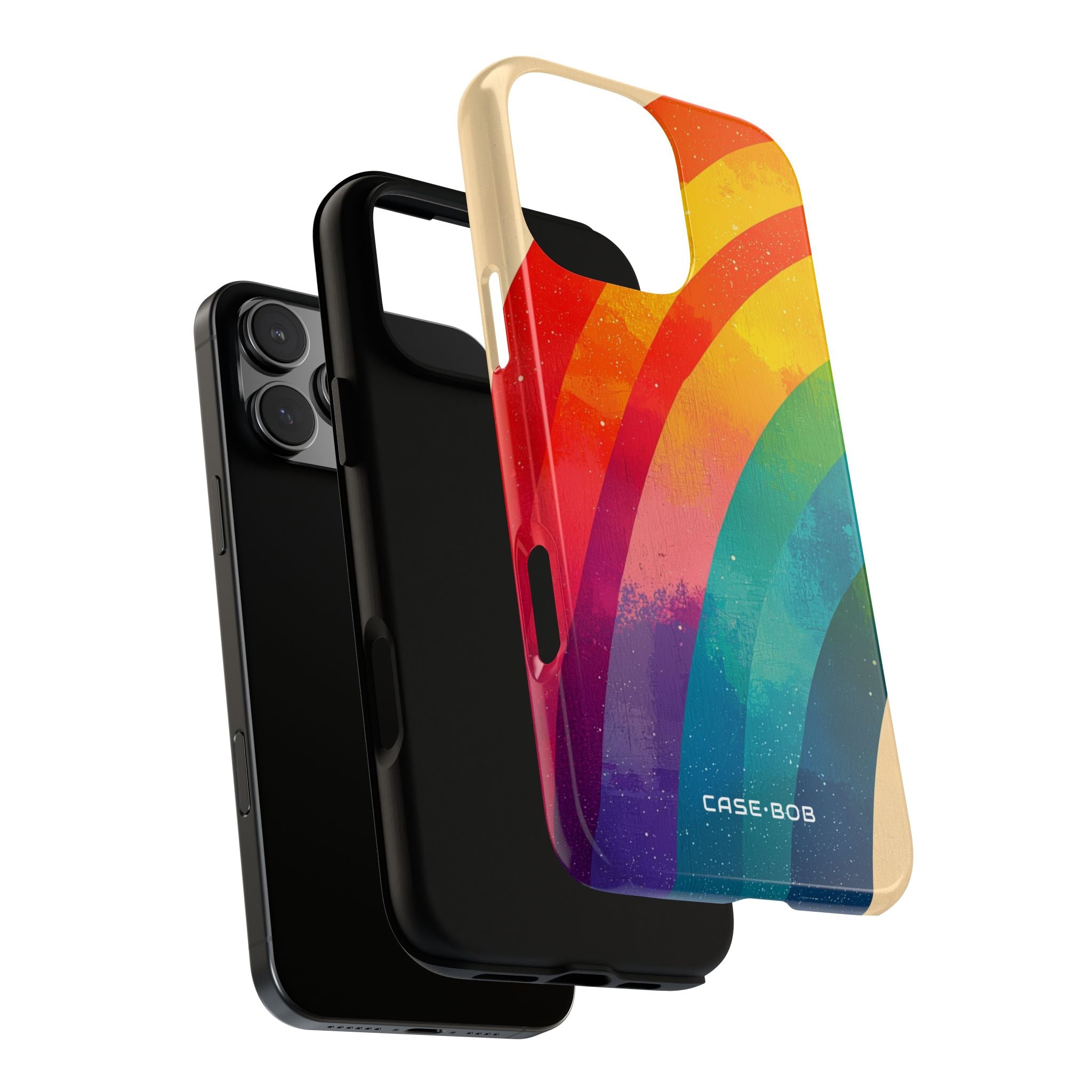 Textured Rainbow Arc iPhone 16 Pro Max Case - Tough