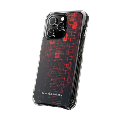 Gradient Cyber Lock iPhone 14 - Clear Impact Phone Case