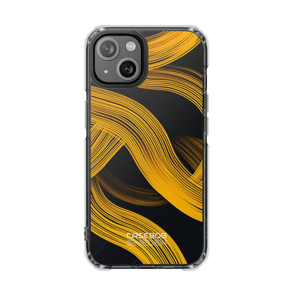 Yellow Flow Lines iPhone 14 - Impact Clear+