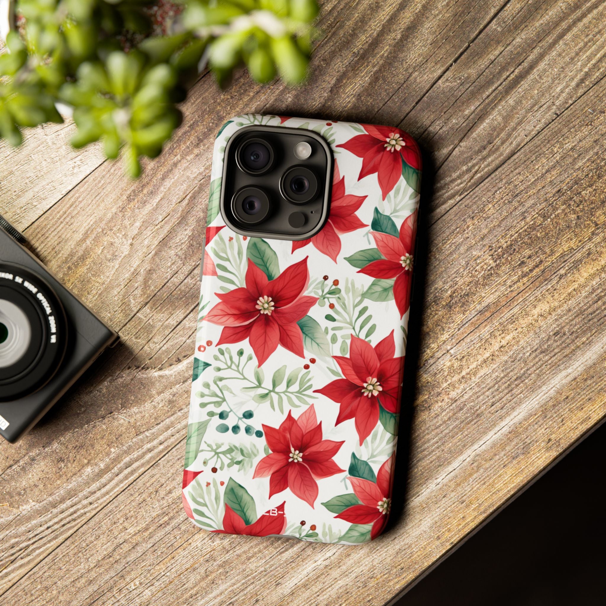 Poinsettias Bloom Bright - iPhone Case