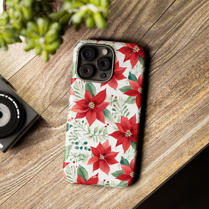 Poinsettias Bloom Bright - iPhone Case