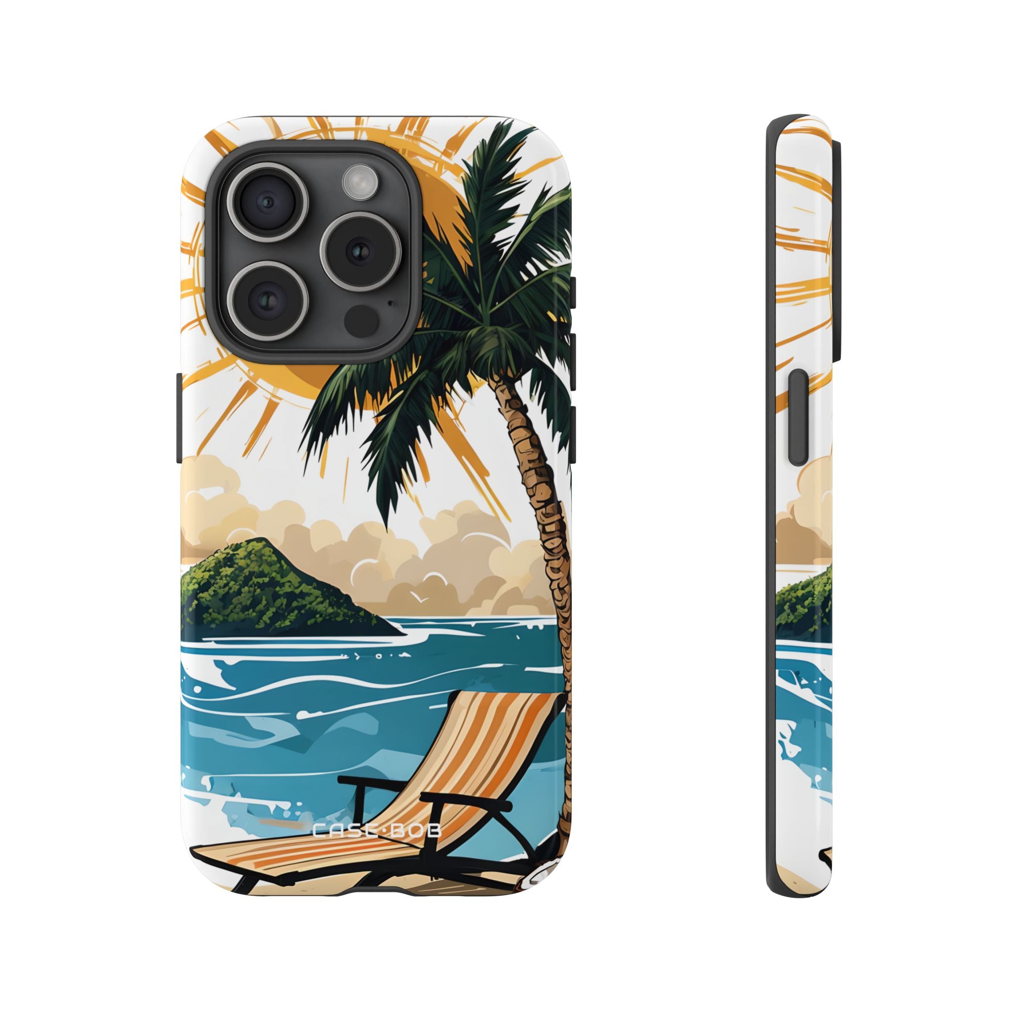 Sunny Palm Breeze iPhone 15 Pro Case - Tough