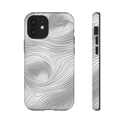 Sleek Grey Abstract Lines Case - Protective Phone Case