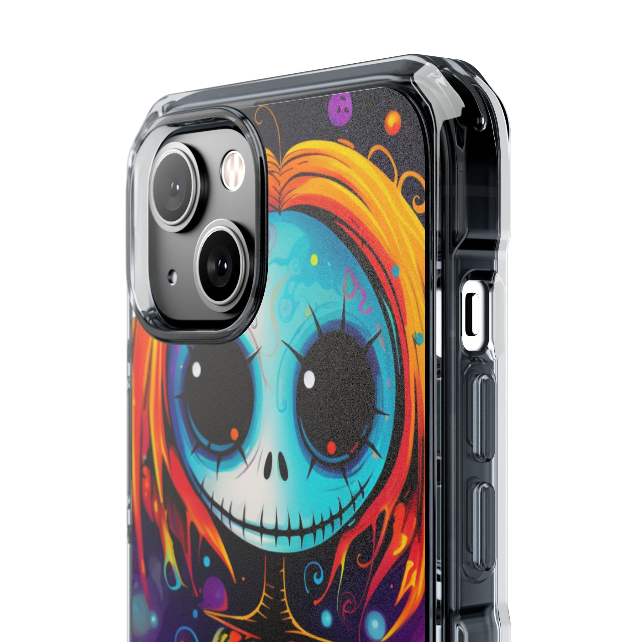 Blue Skull Swirl iPhone 14 Case - Impact