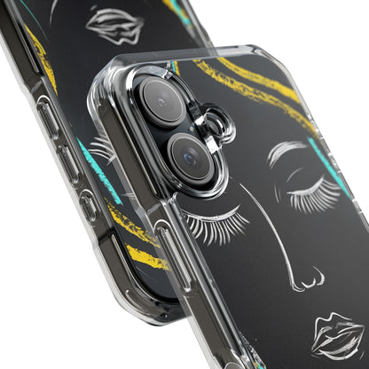 Vivid Minimalist Portrait iPhone Case - Impact