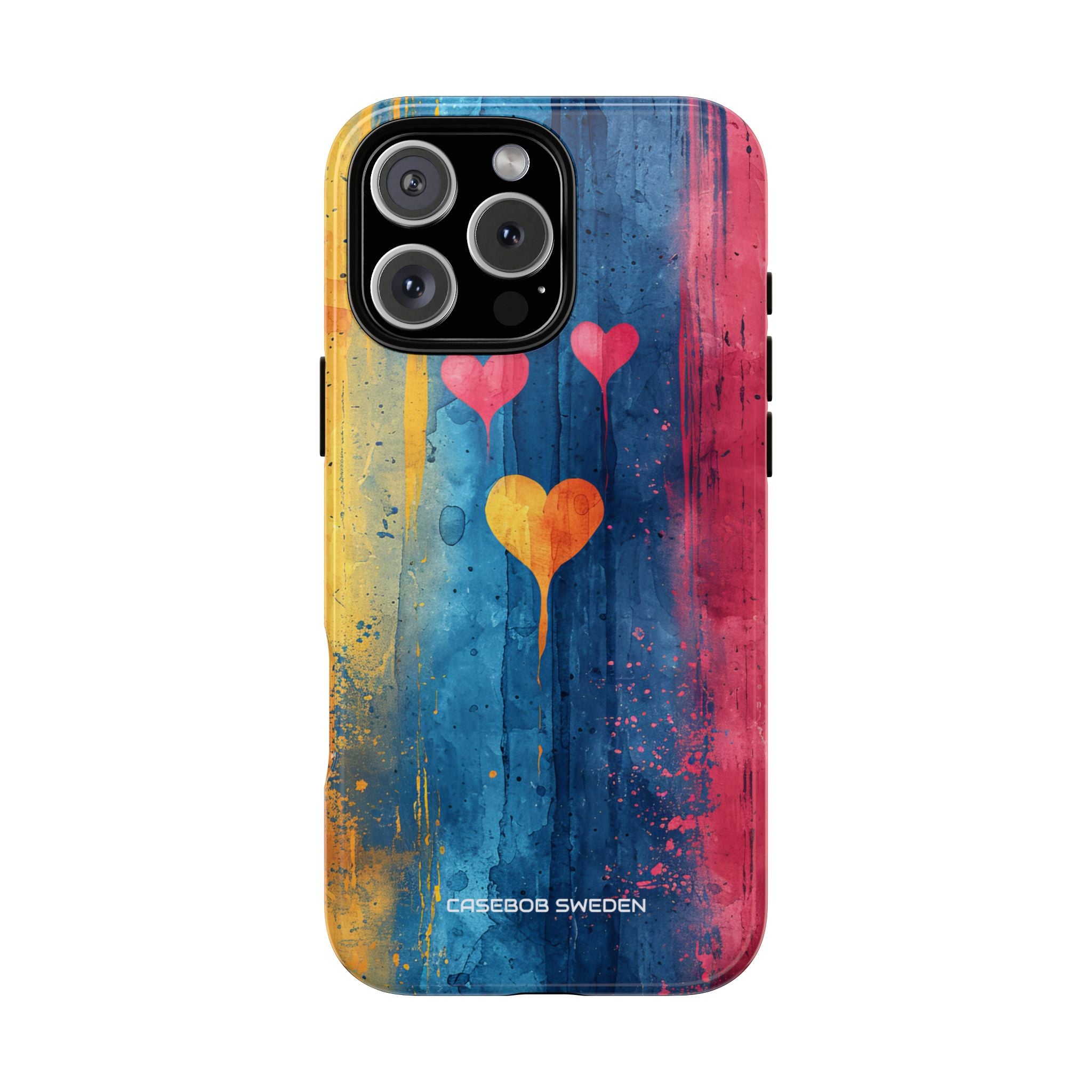 Hearts Watercolor Art - Tough iPhone 16 Phone Case