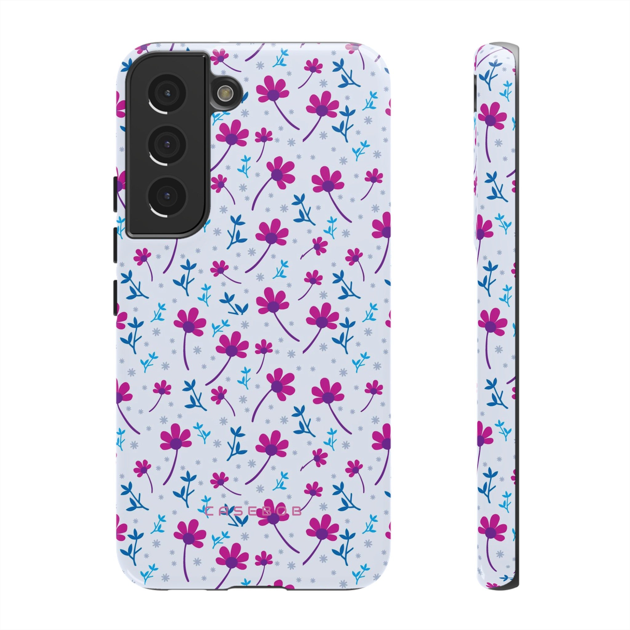 Purple Flower Pattern - Protective Phone Case