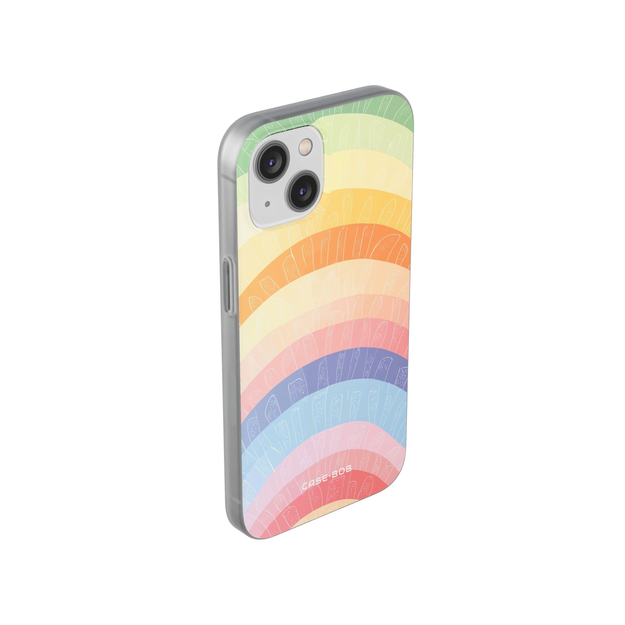 Pastel Rainbow Bands iPhone 14 Case - Soft