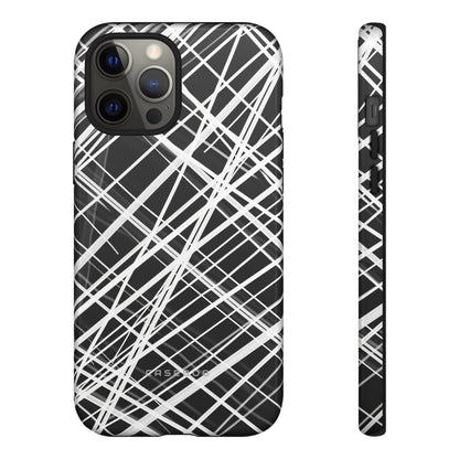 White Line Elegance - Protective Phone Case