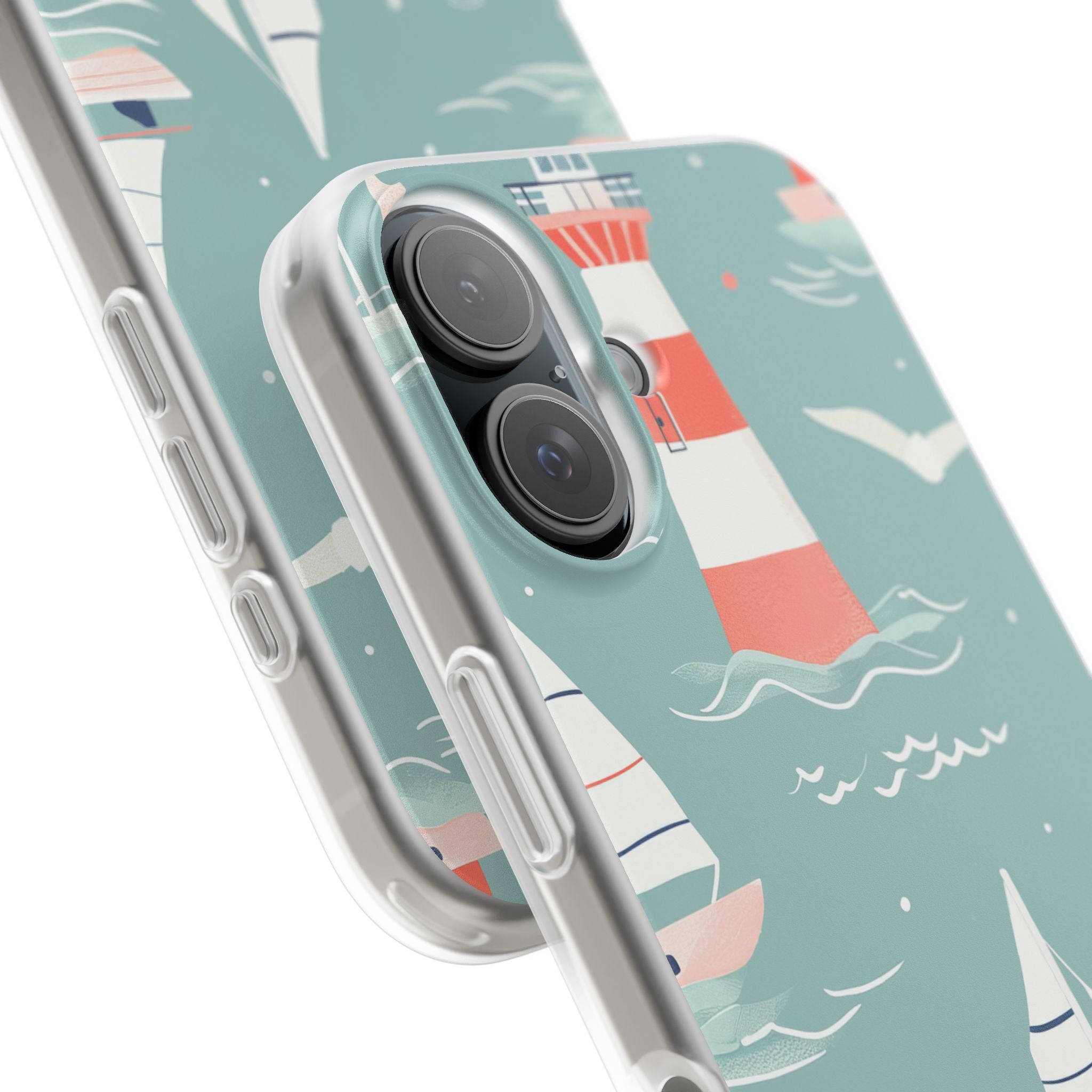 Lighthouse Nautical Charm - Flexi iPhone 16 Phone Case