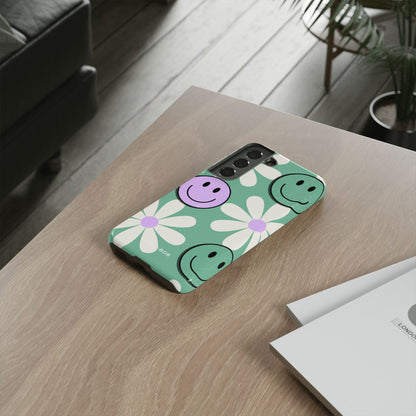 Smiley Daisy Glow Samsung S22 Case - Tough
