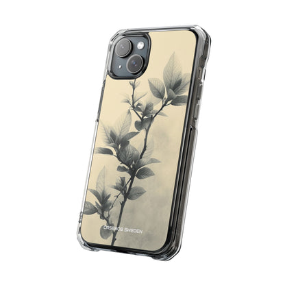 Beige Branch Art - Clear Impact iPhone 15 Phone Case