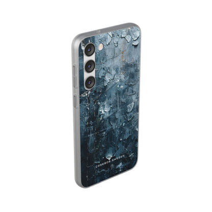 Weathered Blue Tapestry with Cracked Layers Samsung S23 - Flexi Phone Case