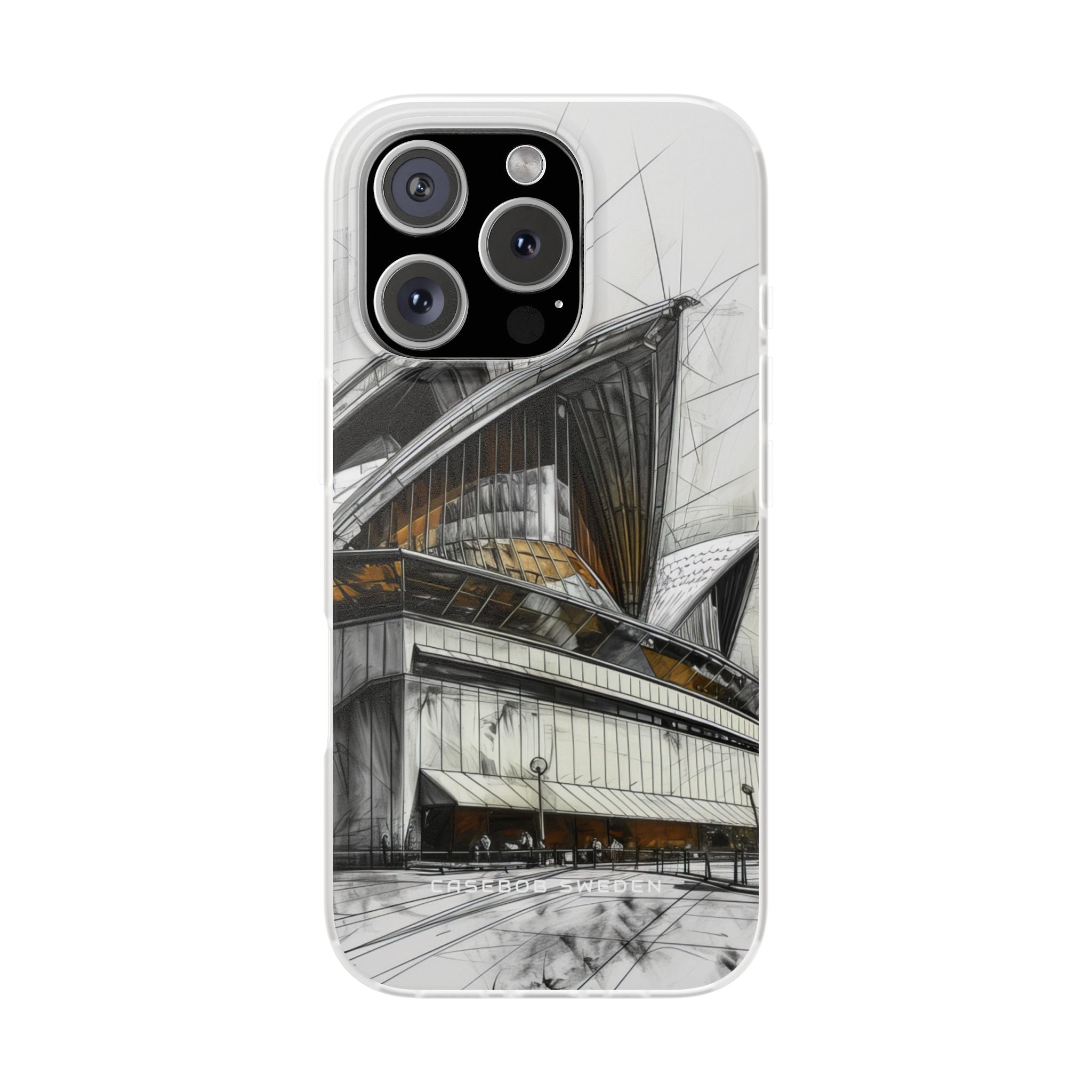 Architectural Curves in Line Formation iPhone 16 - Flexi Phone Case