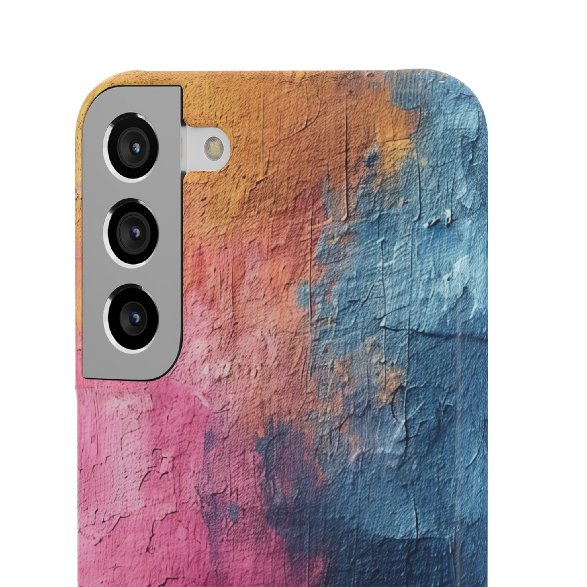 Blue Pink Abstract - Slim Samsung S22 Phone Case