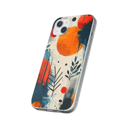 Orange Blue Splash - Flexi iPhone 14 Phone Case