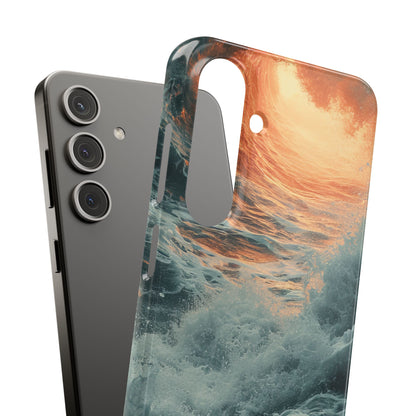 Fiery Wave Power - Slim Samsung S24 Phone Case