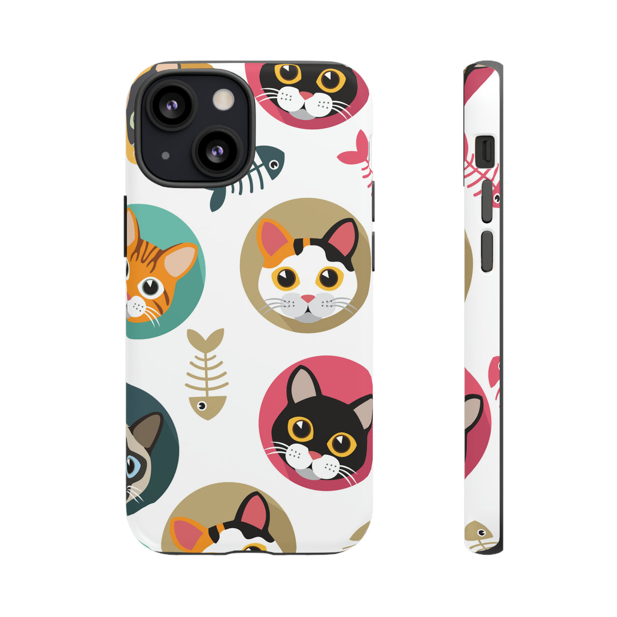 Cats Fishbone - Protective Phone Case