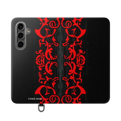 Crimson Swirl - Samsung S24 Case - Wallet