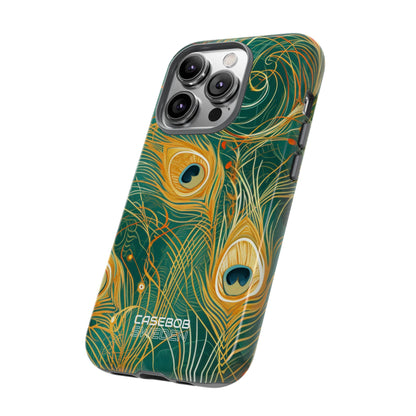 Vibrant Peacock Whirl iPhone 14 - Tough