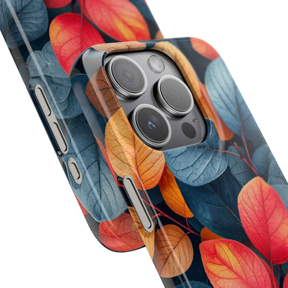 Vibrant Nature Leaves - Slim iPhone 15 Phone Case