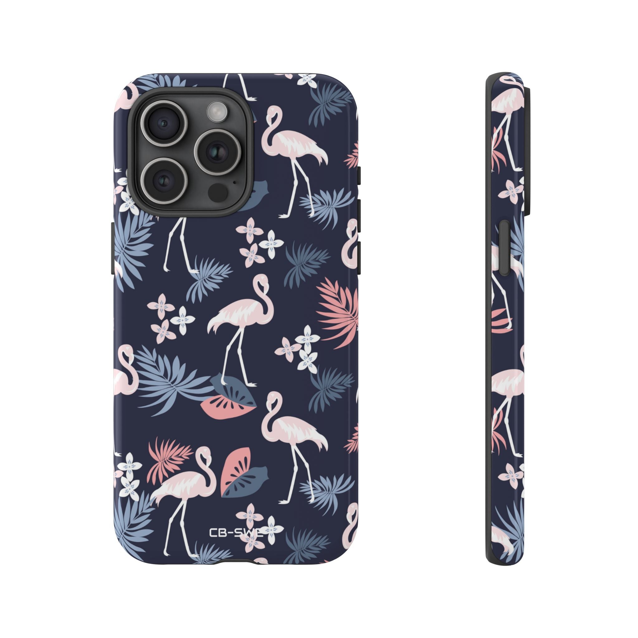 Flamingos Dance Playfully - iPhone Case