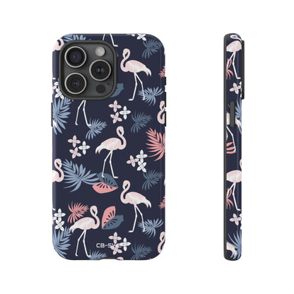 Flamingos Dance Playfully - iPhone Case