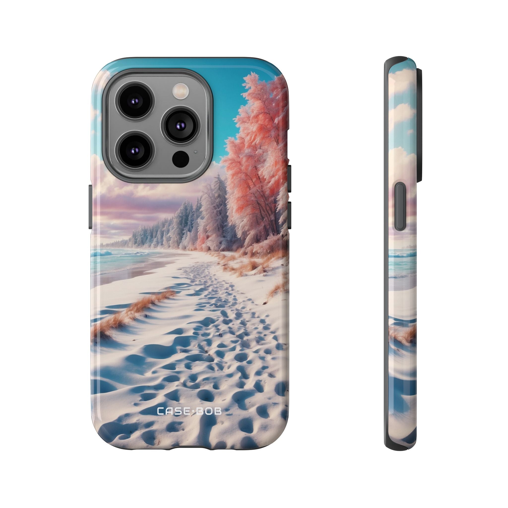 Snowy Footprints iPhone 14 Pro Case - Tough