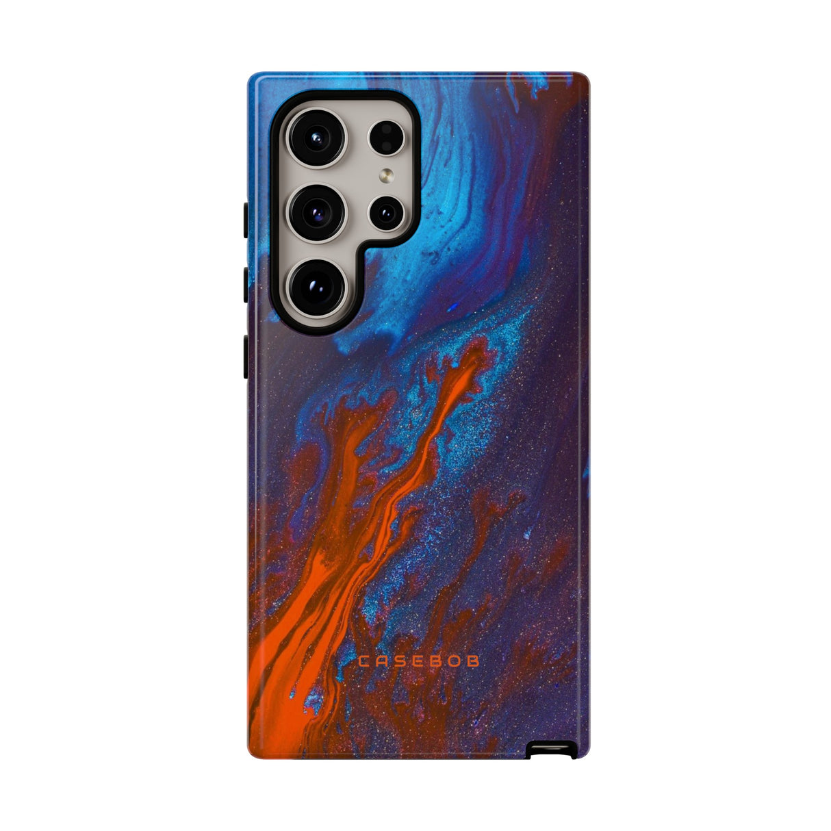 Orange Flame Ink Art - Protective Phone Case