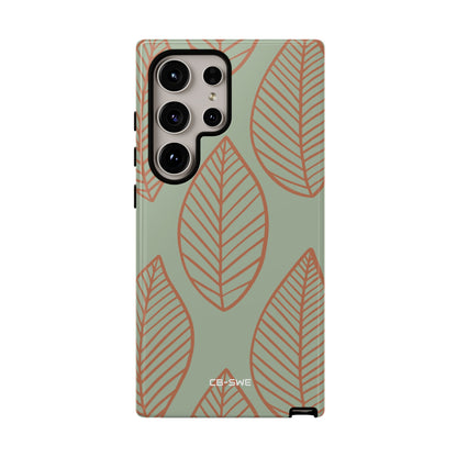Mint and Orange Leaves - Samsung Case