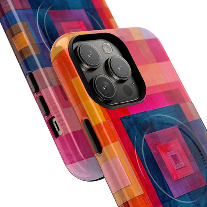 Vibrant Geometry - Tough + MagSafe® iPhone 14 Phone Case