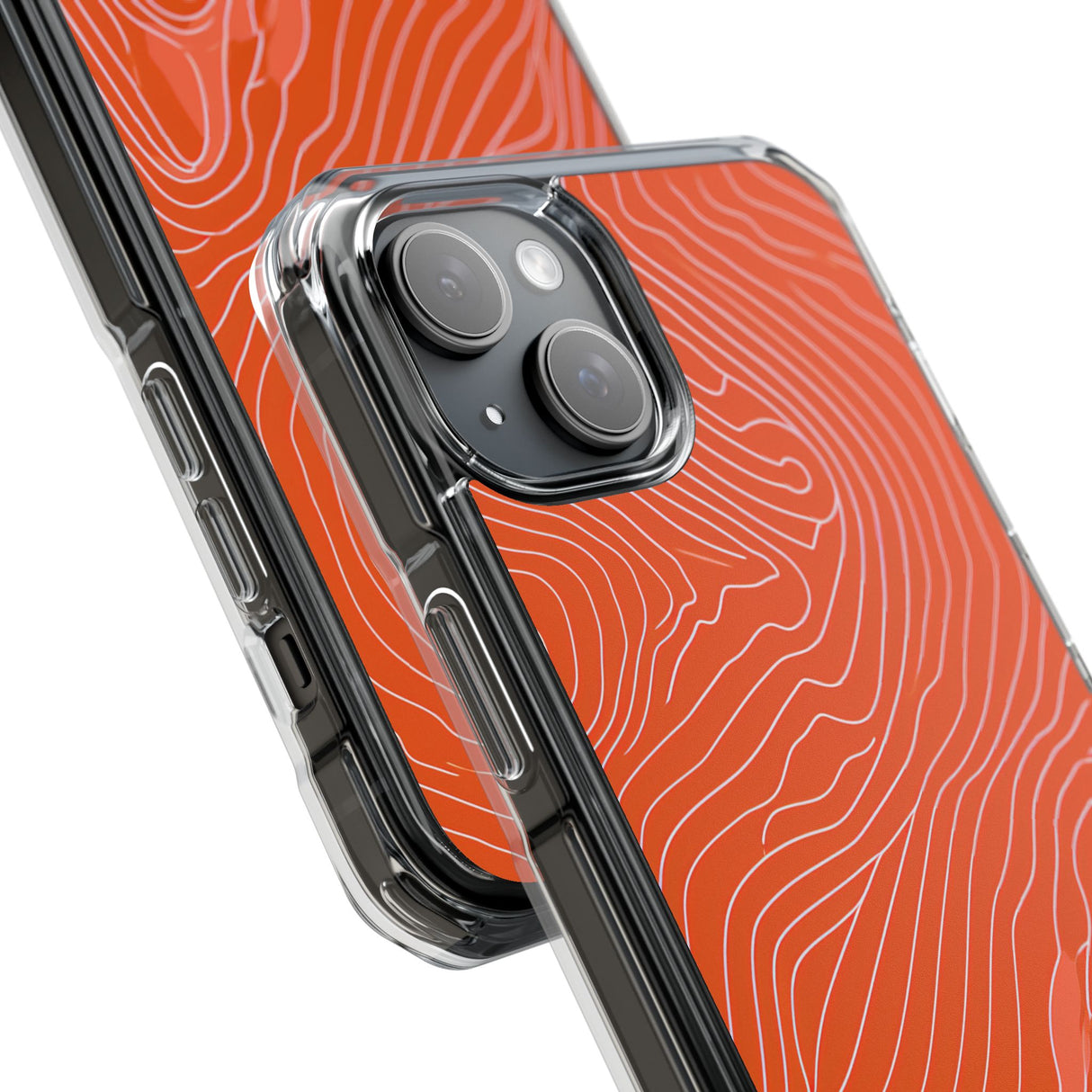 Pantone Tangerine Design | Handyhülle für iPhone (Clear Impact Case – magnetisch)