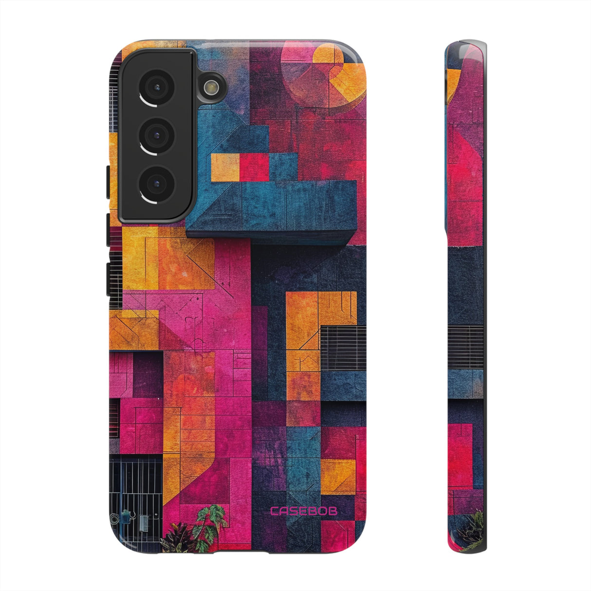 Electric Geometric Vibes - Protective Phone Case