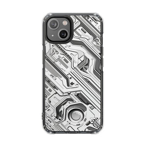 Techno Circuitry – Handyhülle für iPhone (Clear Impact – Magnetisch)