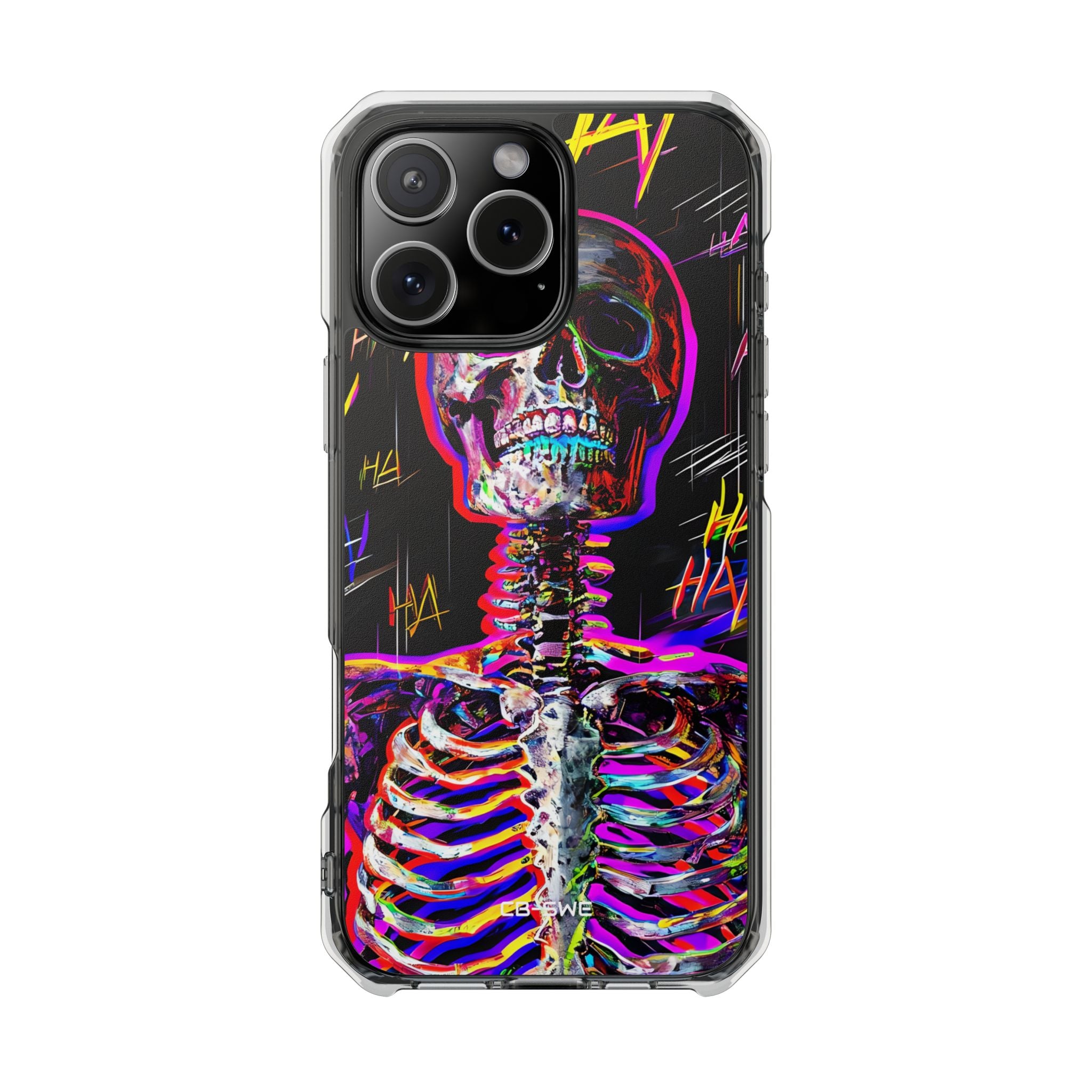 Neon Skeleton Chaos iPhone Case - Impact